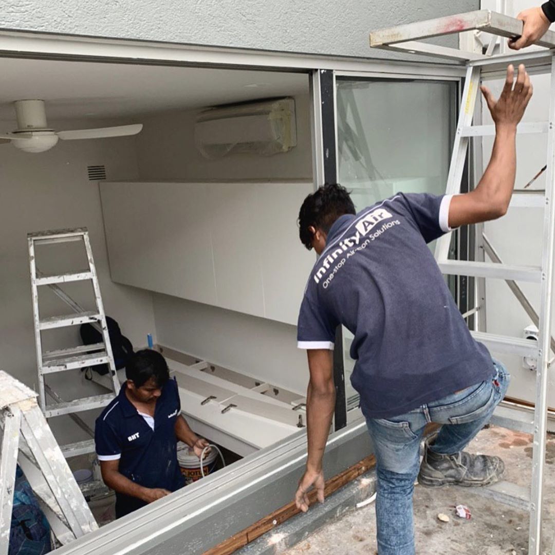 Installation of air-con goes on