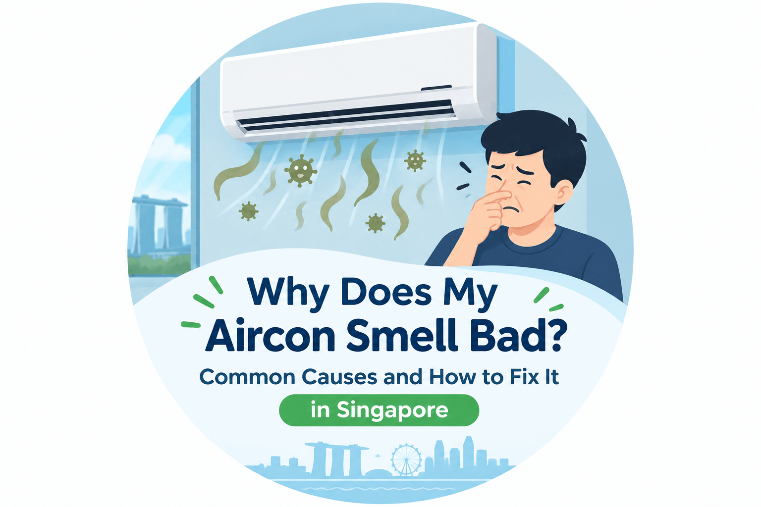 Read more about the article Why Does My Aircon Smell Bad? Common Causes and How to Fix It in Singapore
